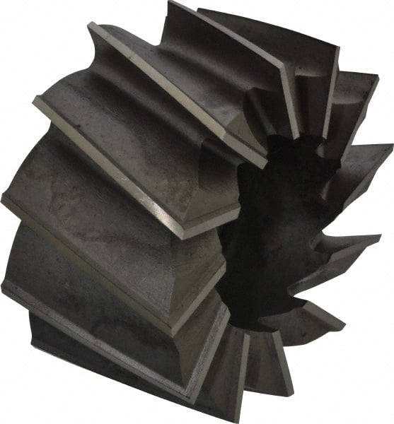 Made in USA - 3-1/2" Diam, 1-1/4" Arbor Hole Diam, 1-7/8" Length of Cut, 12 Flute, High Speed Steel, Finisher Shell End Mill - Right Hand Cut, Right Hand Spiral Flute, Uncoated - Exact Tooling