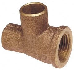 NIBCO - 2 x 1/2 x 2" Cast Copper Pipe Tee - C x F x C, Pressure Fitting - Exact Tooling