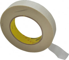 3M - 60 Yd Long x 1" Wide, Series 361, White Silicone Glass Cloth Tape - 7.5 mil Thick, 182 Lb/In Tensile Strength - Exact Tooling