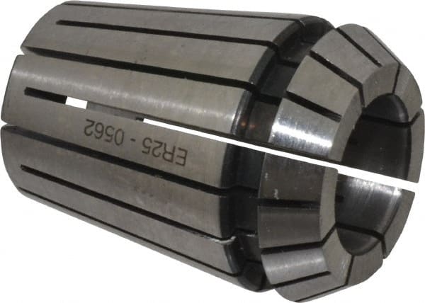 Parlec - 9/16" ER25 Collet - 1.338" OAL, 1.023" Overall Diam - Exact Tooling