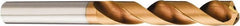 Sandvik Coromant - 5mm 140° Spiral Flute Solid Carbide Screw Machine Drill Bit - TiAlN Finish, Right Hand Cut, 28mm Flute Length, 66mm OAL, Standard Point, Straight Shank, Through Coolant - Exact Tooling