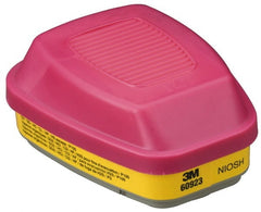 3M - Yellow and Magenta P100 Cartridge and Filter Combination - Series 6000, Protects Against Acid Gas, Organic Vapor - Exact Tooling