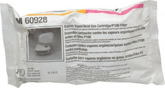 3M - Yellow and Magenta P100 Cartridge and Filter Combination - Series 6000, Protects Against Acid Gas, Organic Vapor - Exact Tooling