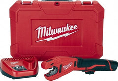 Milwaukee Tool - 3/8" to 1" Pipe Capacity, Tube Cutter - Cuts Copper, 14" OAL, 12 Volt - Exact Tooling