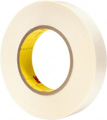 3M - 1" x 36 Yd Synthetic Rubber Adhesive Double Sided Tape - 9 mil Thick, White, Synthetic Rubber Liner - Exact Tooling