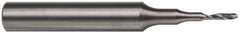 Accupro - 1/16" Cutting Diam x 1/4" Length of Cut, 1 Flute, Upcut Spiral Router Bit - Uncoated, Right Hand Cut, Solid Carbide, 2" OAL x 1/4" Shank Diam, Single Edge, 21° Helix Angle - Exact Tooling