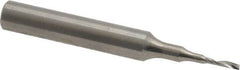 Onsrud - 1/16" Cutting Diam x 1/4" Length of Cut, 1 Flute, Upcut Spiral Router Bit - Uncoated, Right Hand Cut, Solid Carbide, 2" OAL x 1/4" Shank Diam, Single Edge, 21° Helix Angle - Exact Tooling