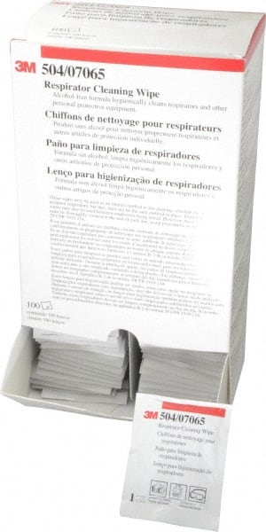 3M - Facepiece Alcohol-Free Wipes - 10" Long x 8" Wide - Exact Tooling