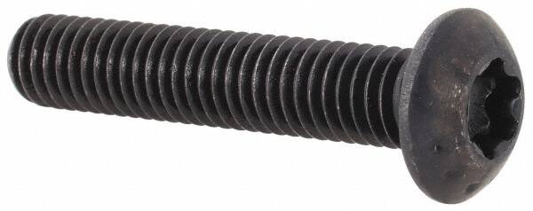 Camcar - #10-32 UNF Torx Plus Drive, Button Screw - Alloy Steel, Black Oxide Finish, Fully Threaded, 1" Length Under Head - Exact Tooling