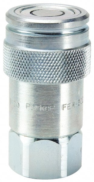 Parker - 1-1/16-12 SAE Steel Hydraulic Hose Female Straight Thread Coupler - 3,625 psi - Exact Tooling