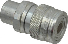 Parker - 1/4-18 NPSF Steel Hydraulic Hose Female Pipe Thread Coupler & No Lock Fitting - 4,568 psi - Exact Tooling