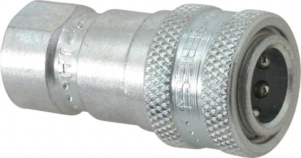 Parker - 1/8 NPTF Steel Hydraulic Hose Female Pipe Thread Coupler - 5,000 psi - Exact Tooling