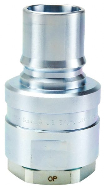 Parker - 2 NPTF Steel Hydraulic Hose Female Pipe Thread Nipple - 1,000 psi - Exact Tooling