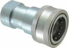 Parker - 1 NPTF Steel Hydraulic Hose Female Pipe Thread Coupler - 2,000 psi - Exact Tooling