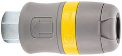 Parker - 1/4 Female NPTF Industrial Pneumatic Hose Coupler - Polyamide, 3/8" Body Diam - Exact Tooling