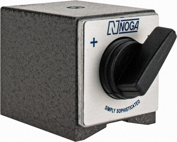 Noga - 60mm Long x 50mm Wide x 55mm High Magnetic Indicator Base with On/Off Switch - 176 Lb Magnetic Pull - Exact Tooling