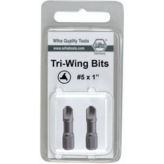 Tri-Wing Insert Bit #2 × 25mm (2 Bit Pack) - Exact Tooling