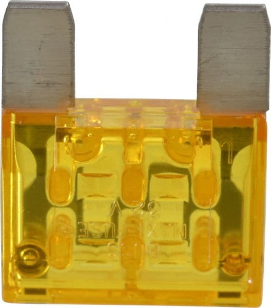 Cooper Bussmann - 20 Amp, 32 VDC, Bussmann MAX-20, Fast Acting Automotive Fuse - 1.35" Long, Yellow, Littlefuse MAX20, Ferraz Shawmut AF3-20 - Exact Tooling