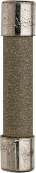 Cooper Bussmann - 250 VAC, 0.5 Amp, Time Delay Miniature Ceramic Fuse - 1-1/4" OAL, 1/4" Diam - Exact Tooling