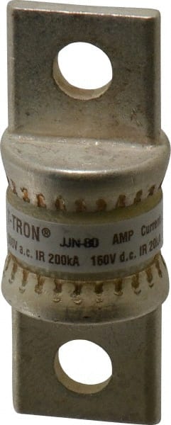 Cooper Bussmann - 160 VDC, 300 VAC, 80 Amp, Fast-Acting General Purpose Fuse - Bolt-on Mount, 2-5/32" OAL, 20 at DC, 200 at AC (RMS) kA Rating, 3/4" Diam - Exact Tooling