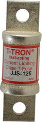 Cooper Bussmann - 600 VAC, 125 Amp, Fast-Acting General Purpose Fuse - Bolt-on Mount, 3-1/4" OAL, 200 at AC (RMS) kA Rating, 7/8" Diam - Exact Tooling