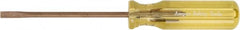 Ampco - 240mm OAL Nonsparking Slotted Screwdriver - 150mm Blade Length, Straight Shank, Acetate Handle - Exact Tooling