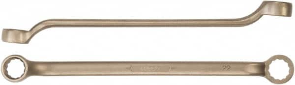 Ampco - 7/8" x 1-1/16" 12 Point Offset Box Wrench - Double End, 15-1/8" OAL, Aluminum Bronze - Exact Tooling