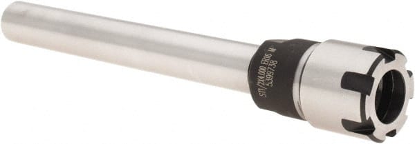 ETM - 0.022" to 0.396" Capacity, 1.48" Projection, Straight Shank, ER16 Collet Chuck - 5.48" OAL, 1/2" Shank Diam - Exact Tooling