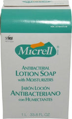 MICRELL - 1 L Dispenser Refill Liquid Soap - Antibacterial, Amber, Light Fragrance Scent - Exact Tooling