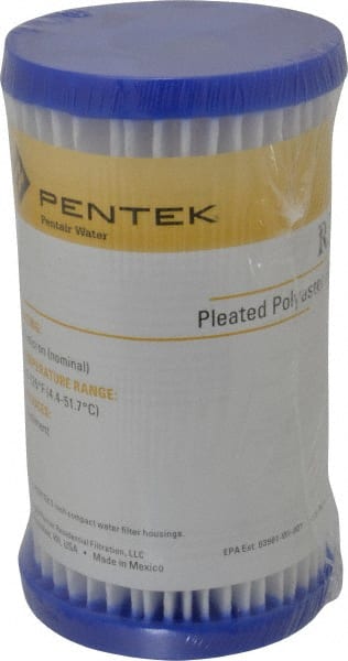 Pentair - 2-5/8" OD, 30µ, Non-Woven Polyester Pleated Cartridge Filter - 4-7/8" Long, Reduces Sediments - Exact Tooling