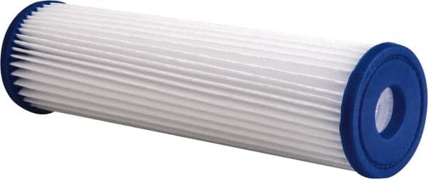 Pentair - 2-5/8" OD, 30µ, Non-Woven Polyester Pleated Cartridge Filter - 9-3/4" Long, Reduces Sediments - Exact Tooling