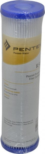 Pentair - 2-5/8" OD, 50µ, Non-Woven Polyester Pleated Cartridge Filter - 9-3/4" Long, Reduces Sediments - Exact Tooling