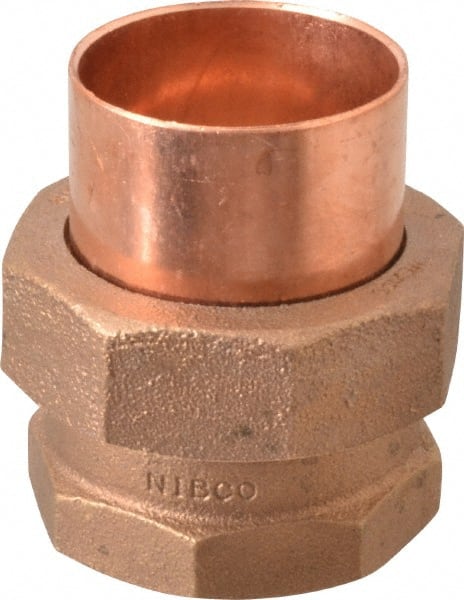 NIBCO - 2" Cast Copper Pipe Union - C x F, Pressure Fitting - Exact Tooling