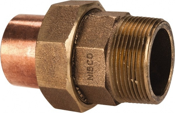 NIBCO - 1-1/2" Cast Copper Pipe Union - C X M, Pressure Fitting - Exact Tooling