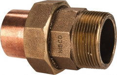 NIBCO - 1-1/2" Cast Copper Pipe Union - C X M, Pressure Fitting - Exact Tooling