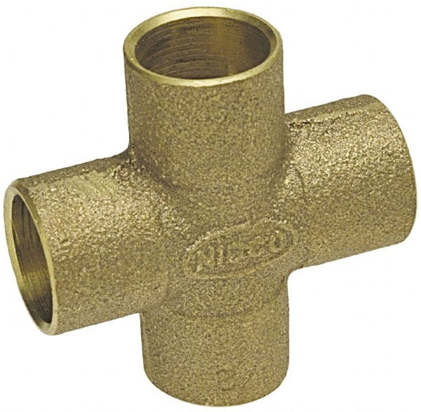 NIBCO - 2" Cast Copper Pipe Cross - C x C x C x C, Pressure Fitting - Exact Tooling