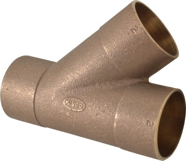 NIBCO - 2" Cast Copper Pipe 45° Wye - C x C x C, Pressure Fitting - Exact Tooling