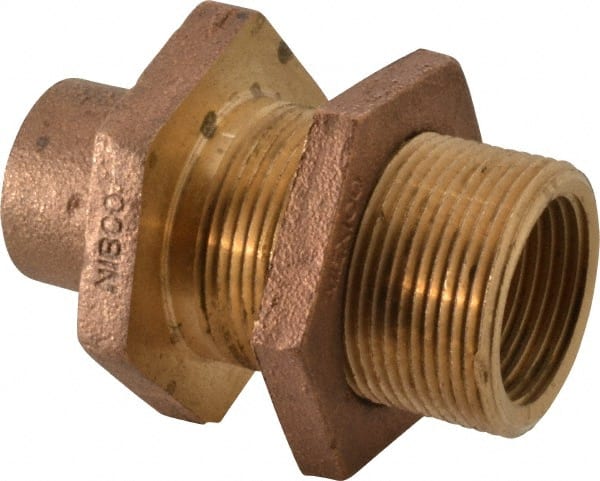 NIBCO - 1" Cast Copper Pipe Bulkhead - C x F, Pressure Fitting - Exact Tooling