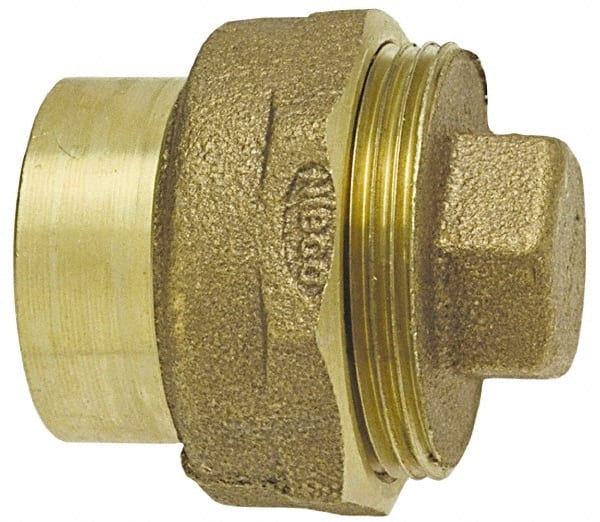 NIBCO - 1-1/4", Cast Copper Drain, Waste & Vent Pipe Cleanout - Ftg x CO with Plug - Exact Tooling