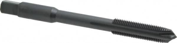 Kennametal - 3/8-24 UNF 3 Flute H3 Oxide Finish High Speed Steel Spiral Point Extension Tap - Plug Chamfer, 4" OAL, 3B Class of Fit - Exact Tooling