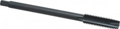 Kennametal - 1/2-13 UNC 3 Flute H3 Oxide Finish High Speed Steel Spiral Point Extension Tap - Plug Chamfer, 6" OAL, 3B Class of Fit - Exact Tooling