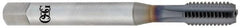 OSG - 1/2-20 UNF 2B 5 Flute TiCN Finish Powdered Metal Straight Flute Machine Tap - Modified Bottoming, Right Hand Thread, 3-3/8" OAL, 1-21/32" Thread Length, H5 Limit, Oversize - Exact Tooling
