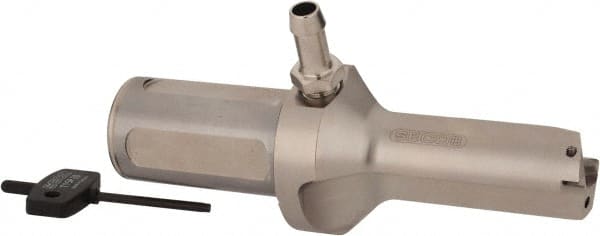 Seco - 2.598" Max Drill Depth, 2xD, 33mm Diam, Indexable Insert Drill - 2 Inserts, 1-1/2" Shank Diam, Straight Shank - Exact Tooling