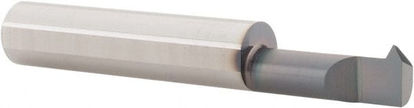 Scientific Cutting Tools - 3/4" Cutting Depth, 10 to 32 TPI, 0.32" Diam, Internal Thread, Solid Carbide, Single Point Threading Bar - AlTiN+ Finish, 2-1/2" OAL, 3/8" Shank Diam, 0.075" Projection from Edge, 60° Profile Angle - Exact Tooling
