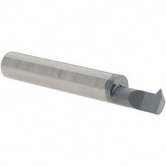 Scientific Cutting Tools - 1/2" Cutting Depth, 10 to 32 TPI, 0.32" Diam, Internal Thread, Solid Carbide, Single Point Threading Bar - AlTiN+ Finish, 2-1/2" OAL, 3/8" Shank Diam, 0.075" Projection from Edge, 60° Profile Angle - Exact Tooling