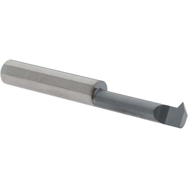 Scientific Cutting Tools - 1" Cutting Depth, 12 to 40 TPI, 0.29" Diam, Internal Thread, Solid Carbide, Single Point Threading Bar - AlTiN+ Finish, 2-1/2" OAL, 5/16" Shank Diam, 0.07" Projection from Edge, 60° Profile Angle - Exact Tooling
