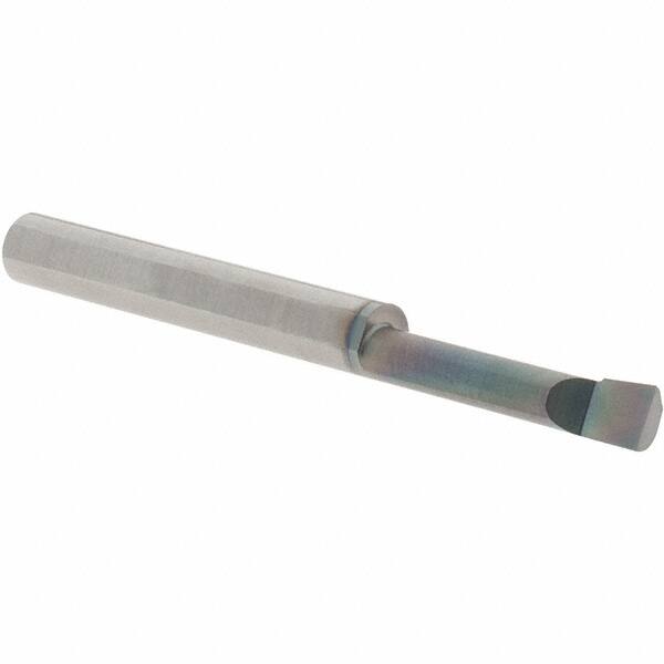 Scientific Cutting Tools - 0.16" Min Bore Diam, 3/4" Max Bore Depth, 3/16 Shank Diam, Boring Bar - Right Hand Cut, Solid Carbide, AlTiN+ Finish - Exact Tooling