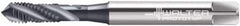 Walter-Prototyp - M8x1.25 Metric 3 Flute 6HX Modified Bottoming Spiral Flute Tap - Cobalt, TiCN Finish, 90mm OAL, Right Hand Flute, Right Hand Thread, Series M2051306 - Exact Tooling