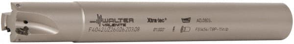 Walter - 20mm Cut Diam, 8mm Max Depth of Cut, 20mm Shank Diam, 1.535" OAL, Indexable Square Shoulder End Mill - AD.T 0803.. Inserts, Weldon Shank, 90° Lead Angle - Exact Tooling