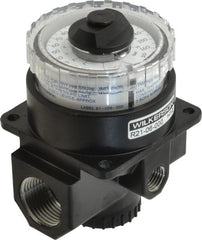 Wilkerson - 3/4 NPT Port, 220 CFM, Zinc Dial Air Regulator - 5 to 160 psi Range, 300 Max psi Supply Pressure, 1/4" Gauge Port Thread, 3.2" Wide x 4.19" High - Exact Tooling